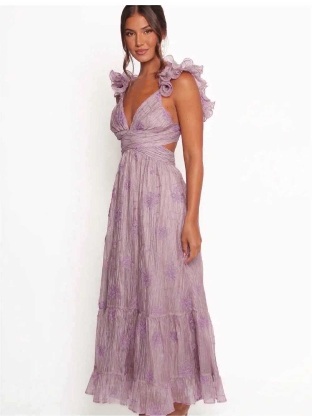 Petal and Pup Garden Maxi Dress - Lilac